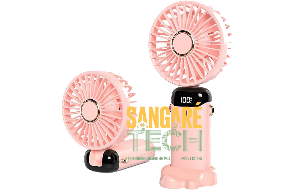 Mini Ventilateur Portable Rechargeable avec Écran LED
