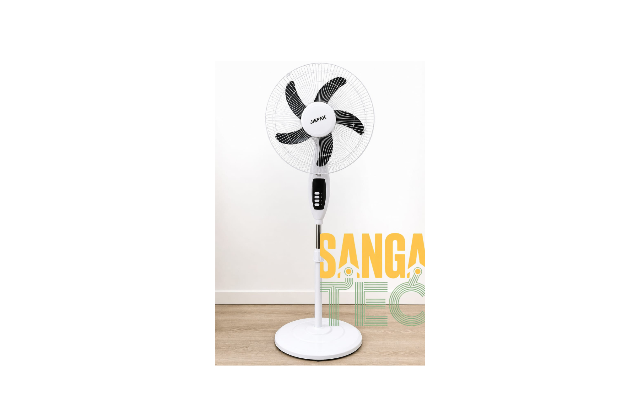Ventilateur sur pied JIEPAK 5 pales – Réglable hauteur et vitesse